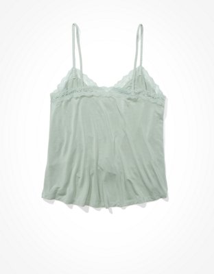 AE Lace Twist-Front Tank Top
