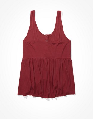 AE Henley Babydoll Tank Top