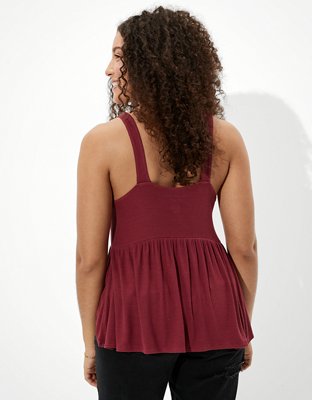 AE Henley Babydoll Tank Top