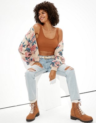 AE Cropped Wide Strap Cami