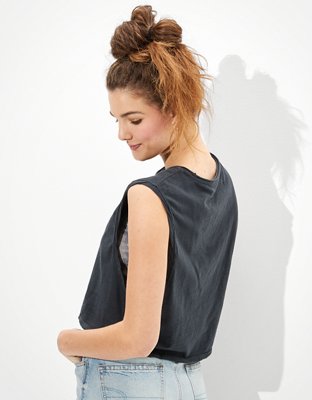 Женские топы American Eagle AE Twist-Sleeve Muscle Tank Top — фото 2