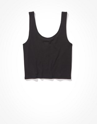 AE Cropped Snap-Front Tank Top