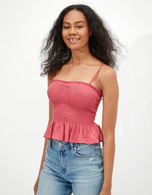 American eagle smocked tube top