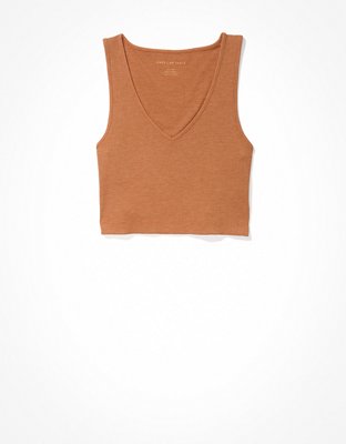 Женские топы American Eagle AE V-Neck Crop Tank — фото 3