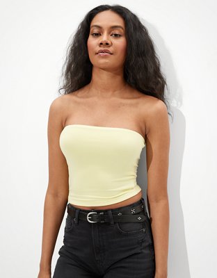 Yellow store tube top