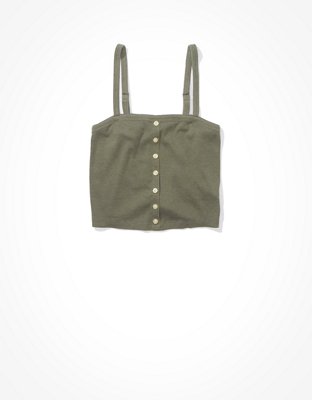 Женские топы American Eagle AE Button-Up Crop Top — фото 3