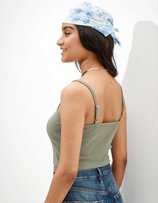 Женские топы American Eagle AE Button-Up Crop Top — фото 2