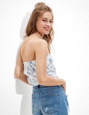 Женские топы American Eagle AE Printed Tube Top — фото 2