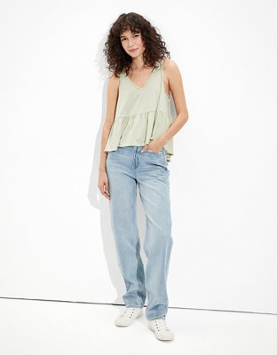 AE V-Neck Peplum Tank Top