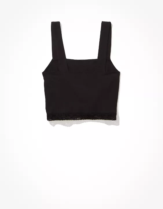AE Cropped Square Neck Tank Top