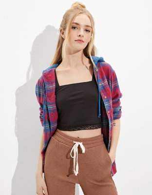 AE Cropped Square Neck Tank Top