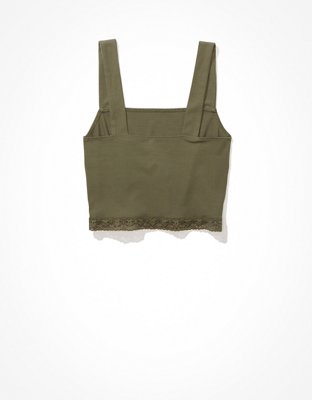 AE Cropped Square Neck Tank Top