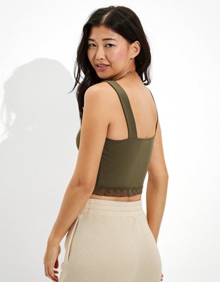 AE Cropped Square Neck Tank Top