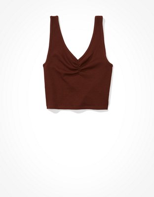 Женские топы American Eagle AE Sweetheart-Neck Crop Tank — фото 3