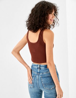 Женские топы American Eagle AE Sweetheart-Neck Crop Tank — фото 2