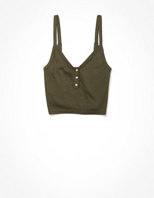 AE Cropped Henley Cami