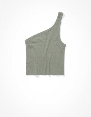 Женские топы American Eagle AE One-Shoulder Crop Tank Top — фото 3