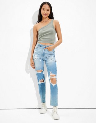 Женские топы American Eagle AE One-Shoulder Crop Tank Top — фото 5