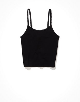 EASY LAYER BLACK CROP TANK