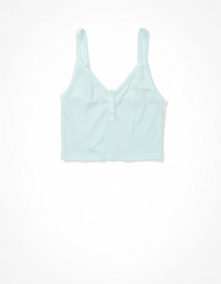 Женские топы American Eagle AE Cropped Henley Cami — фото 3