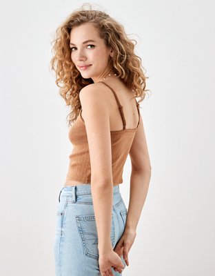 AE Pointelle Crop Cami