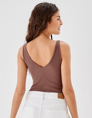 AE Ribbed V-Neck Bodysuit