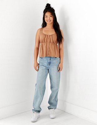 Женские топы American Eagle AE Button-Up Tank Top — фото 4