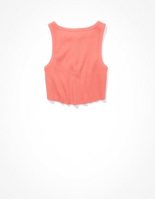 AE High Neck Henley Tank Top