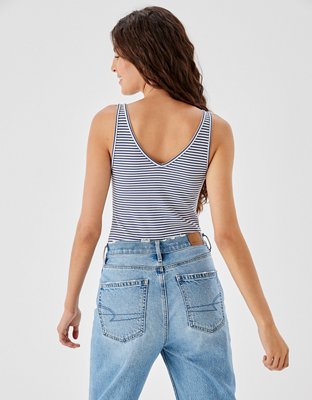 AE Ribbed V-Neck Bodysuit