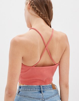 【新品未着用】MEER. AMERICAN SLEEVE FLARE TOP AE Cross Back Cami | American Eagle