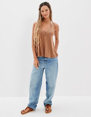 AE Soft & Sexy Henley Tank Top