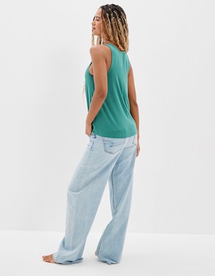 AE Soft & Sexy Henley Tank Top | American Eagle