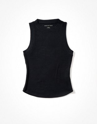 AE Top sin mangas afelpado con cuello alto