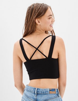 Женские топы American Eagle AE Super Cropped Scoop Neck Cami — фото 2