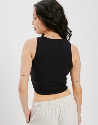 Женские топы American Eagle AE Cropped High Neck Daily Fave Tank Top — фото 2