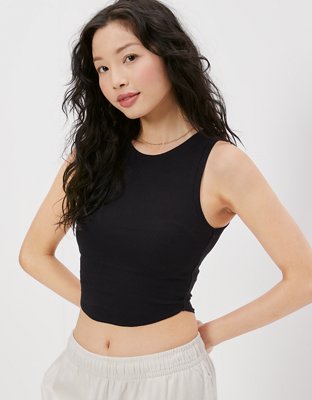 Женские топы American Eagle AE Cropped High Neck Daily Fave Tank Top — фото 4