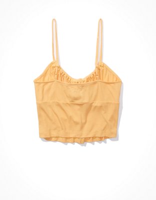 AE Cropped Tie-Front Corset Cami