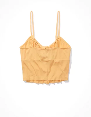 AE Cropped Tie-Front Corset Cami
