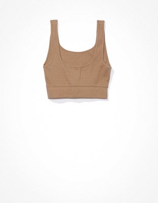 AE Super Cropped Pointelle Tank Top