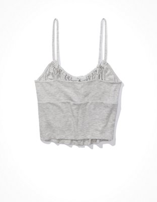 AE Cropped Tie-Front Corset Cami