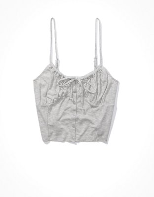 AE Super Cropped Pointelle Tank Top