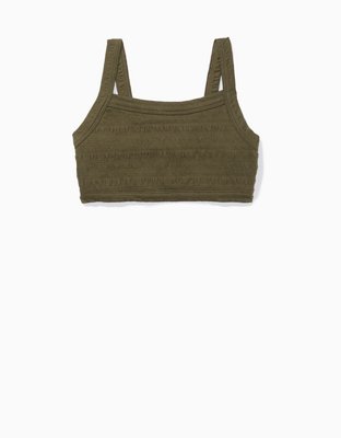 AE Super Cropped Smocked Cami