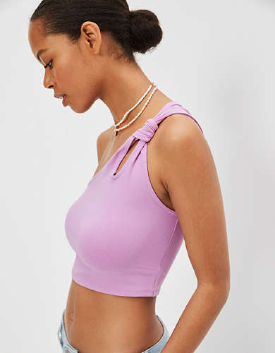 AE One Shoulder Knot Tank Top