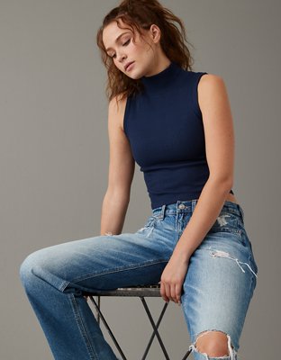 Printed Mock Neck Tank