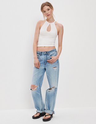 AE High Neck Cut-Out Halter Top