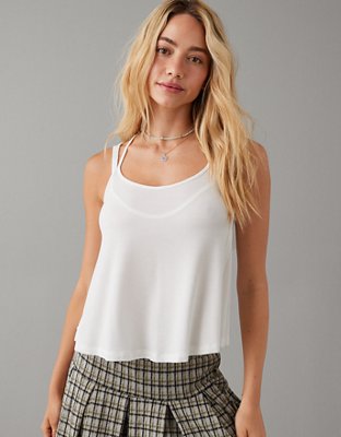 Relaxed Swing Tank, White