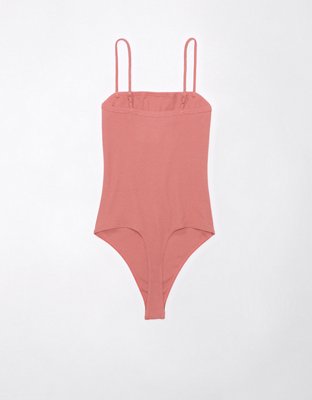 AE Sleeveless Lace-Trim Bodysuit