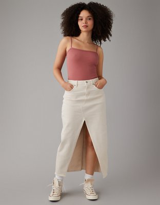 AE Sleeveless Lace-Trim Bodysuit