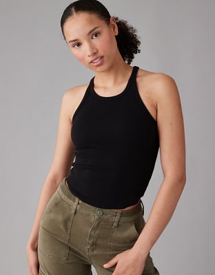 Women's Slim Fit High Neck Tank Top - Ava & Viv™ Black 3X