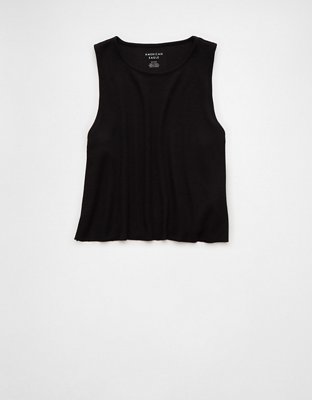 Женские топы American Eagle AE Cropped Waffle Tank — фото 3